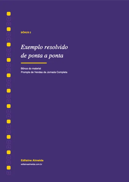 Capa do bônus Exemplo resolvido de ponta a ponta